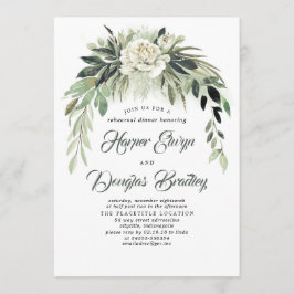 Invitación Verdor Garland Ensayo de vintage Cena