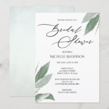 Verdor Hojas Botánicas Ducha Bridal
