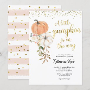 Invitación Verdor La calabaza pequeña está en camino de la in