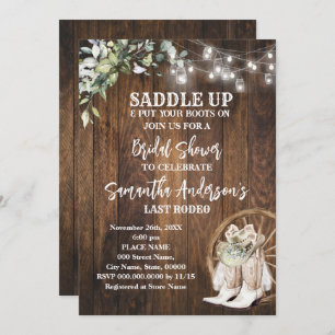 Invitación Verdor La Vaquera Occidental Saddle Up Bridal Show