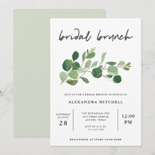 Invitación Verdor minimalista   Bridal Brunch