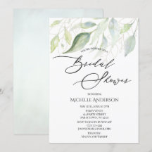 Verdor Oro Hojas Botánicas Ducha Bridal