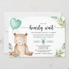 Invitación Verdor, podemos esperar a que Teddy Bear Baby Show