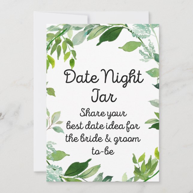 Invitación Verdor Rótulo botánico de 5 x 7" Tamaño (Anverso)