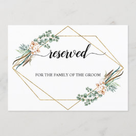 Invitación Verdor Rótulo reservado para el Boda de algodón Bo