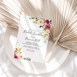 Invitación Verdor Rubor rosa Bridal Luncheon Bridal Shower