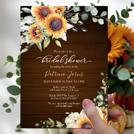 Invitación Verdor Sunflower Calabaza Caída Ducha Bridal