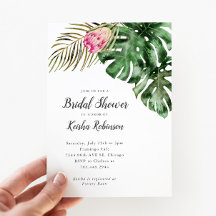 Verdor tropical acuático ducha de novia