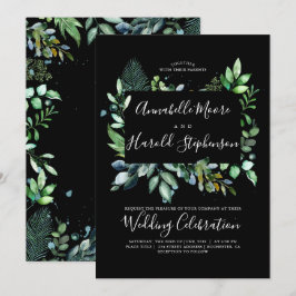 Invitación Verdor | Woodland | Boda acuático moderno