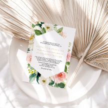 Verdor y boda floral elegante geométrica de oro