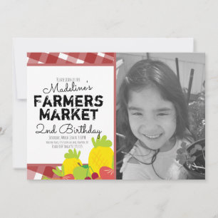 Invitación Verduras de Cumpleaños en el Mercado de Granjeros 