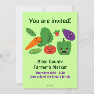 Invitación Verduras felices