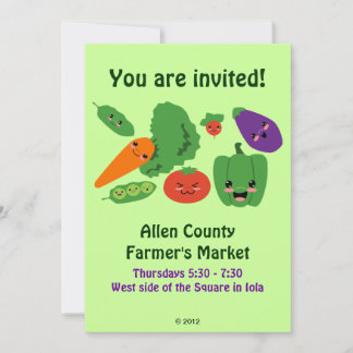 Invitación Verduras felices