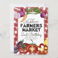 Verduras Frutas Mercado de Granjeros Cumpleaños