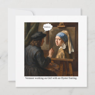 Invitación Vermeer trabajando en Muchacha con Arete de Ostra.