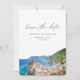 Invitación Vernazza Boda Cinque Terre salva la fecha