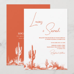 Invitación Verona Sunset Ilustracion Boda del Desierto Occide