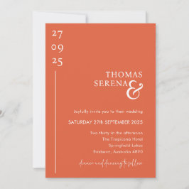 Invitación Verona Sunset QR Code Timeline Itinerary Boda