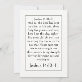 Invitación Versículo de la Biblia para la jubilación, Josué 1