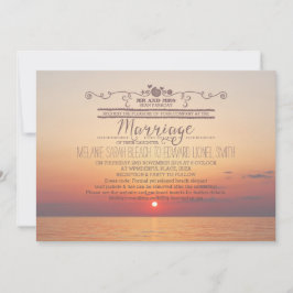 Invitación Versión 2 Sunset Beach Destination Wedding