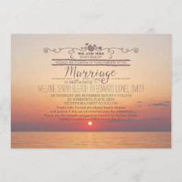 Invitación Versión 2 Sunset Beach Destination Wedding