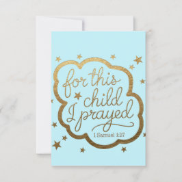 Invitación Verso biblial de 1 Samuel 1:27