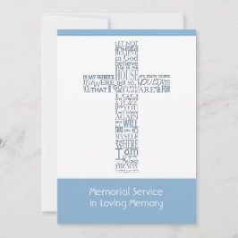 Invitación Versos bíblicos del servicio conmemorativo John 14