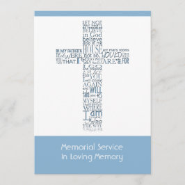 Invitación Versos bíblicos del servicio conmemorativo John 14
