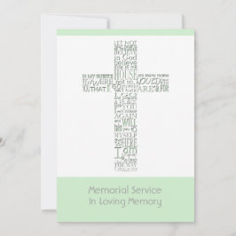 Invitación Versos bíblicos del servicio conmemorativo John 14