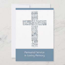 Invitación Versos bíblicos del servicio conmemorativo John 14