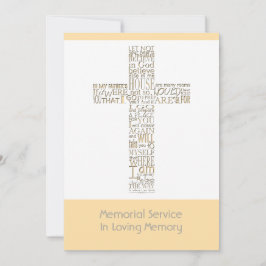 Invitación Versos bíblicos del servicio conmemorativo John 14