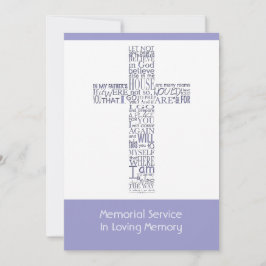 Invitación Versos bíblicos del servicio conmemorativo John 14