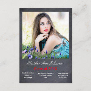 Invitación vertical - 3x5 grado