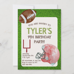 Invitación vertical al partido de cumpleaños del f