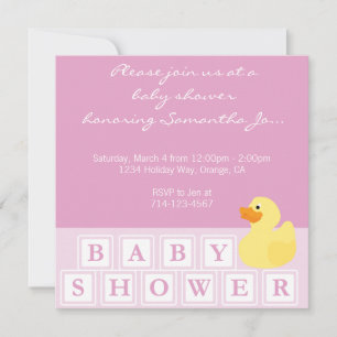 Invitación Vertical de ducho de Baby Shower