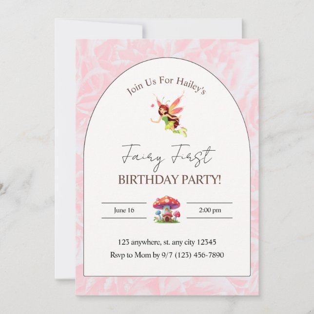 Invitación vertical de fiesta de cumpleaños de had (Anverso)