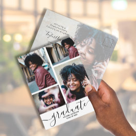 Invitación vertical de la fiesta de graduación fot