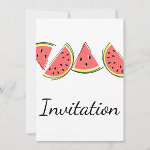 Invitación vertical de línea de sandía