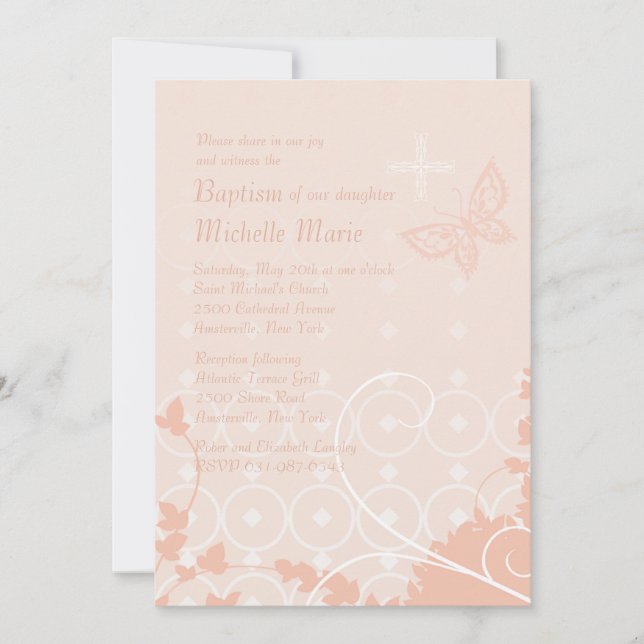 Invitación vertical de un día encantador (Anverso)