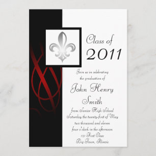 Invitación vertical real de la graduación de