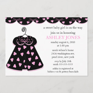 Invitación Vestido adorable Baby Shower del bebé