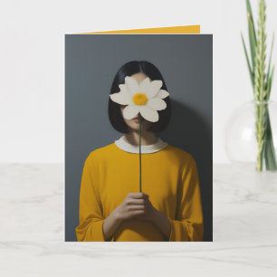 Invitación Vestido amarillo blanco Flor