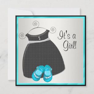 Invitación Vestido azul verde azulado Zapatos Niña Bebé Verde