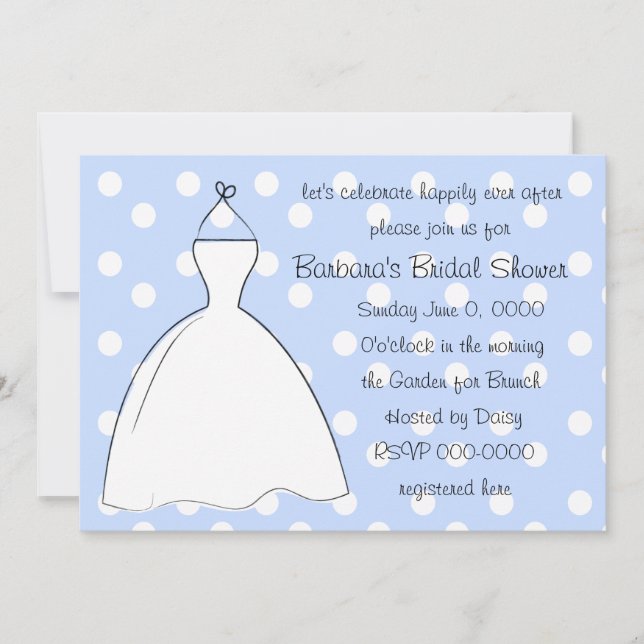Invitación Vestido blanco bonito (Anverso)