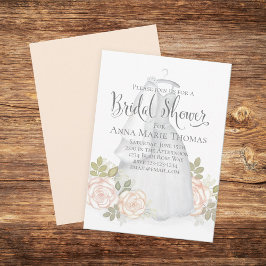 Invitación Vestido Boda de ducha de novia elegante Rubor Flor
