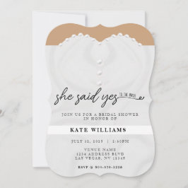 Invitación Vestido boda Dijo Sí Ducha Británica