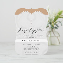 Invitación Vestido boda Dijo Sí Ducha Británica