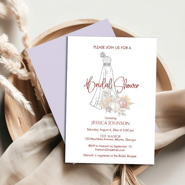 Invitación Vestido boda Ducha Nodal Otoño (Subido por el creador)