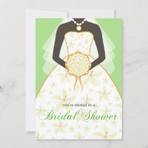 Invitación Vestido boda Personalizado ducha de novia invita a