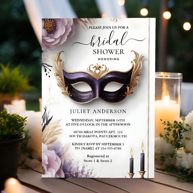 Invitación Vestido Código De Vestido Prom Masquerade Ball Bri (Subido por el creador)